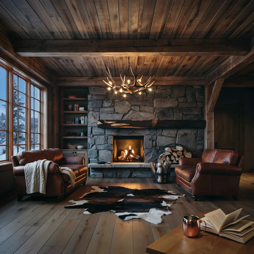 OSB and Timber Beam Ceiling — Rustic Meets Raw