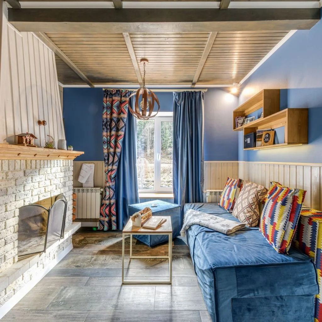 Painted Wood Plank Accent Wall