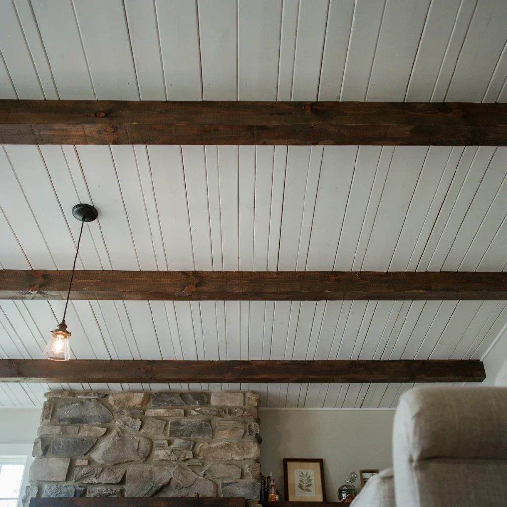 Shiplap Meets Exposed Beams