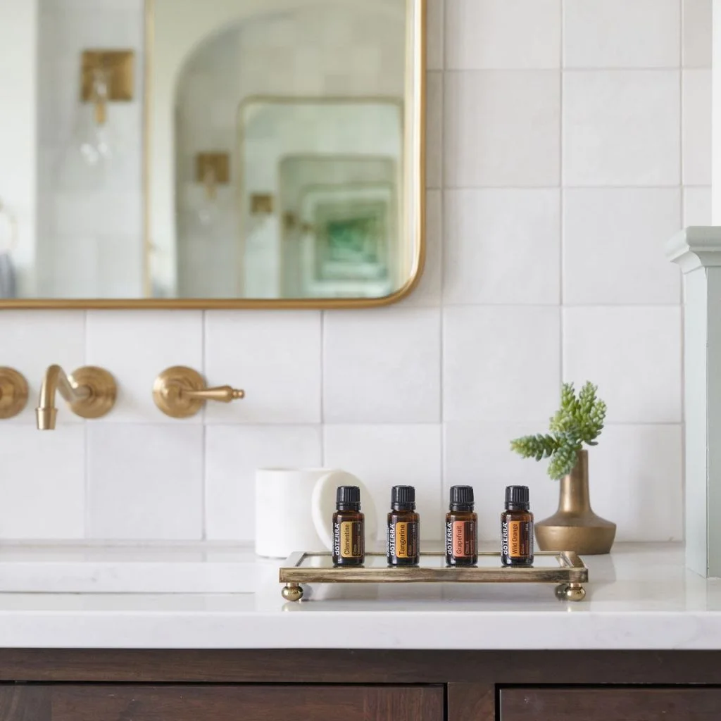 Start with a Tray — The Foundation of Every Good Vanity Vignette