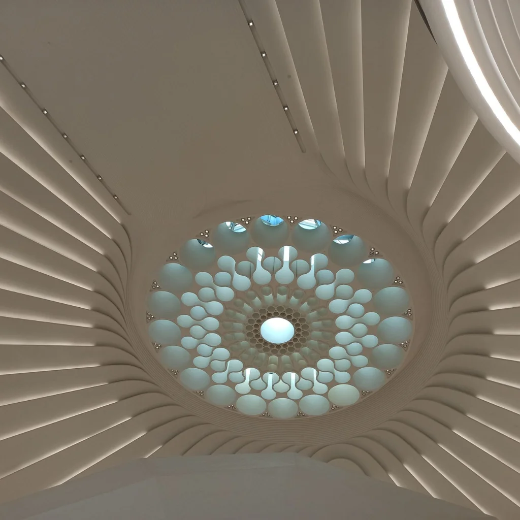 Suspended Geometric Sculptural Ceiling