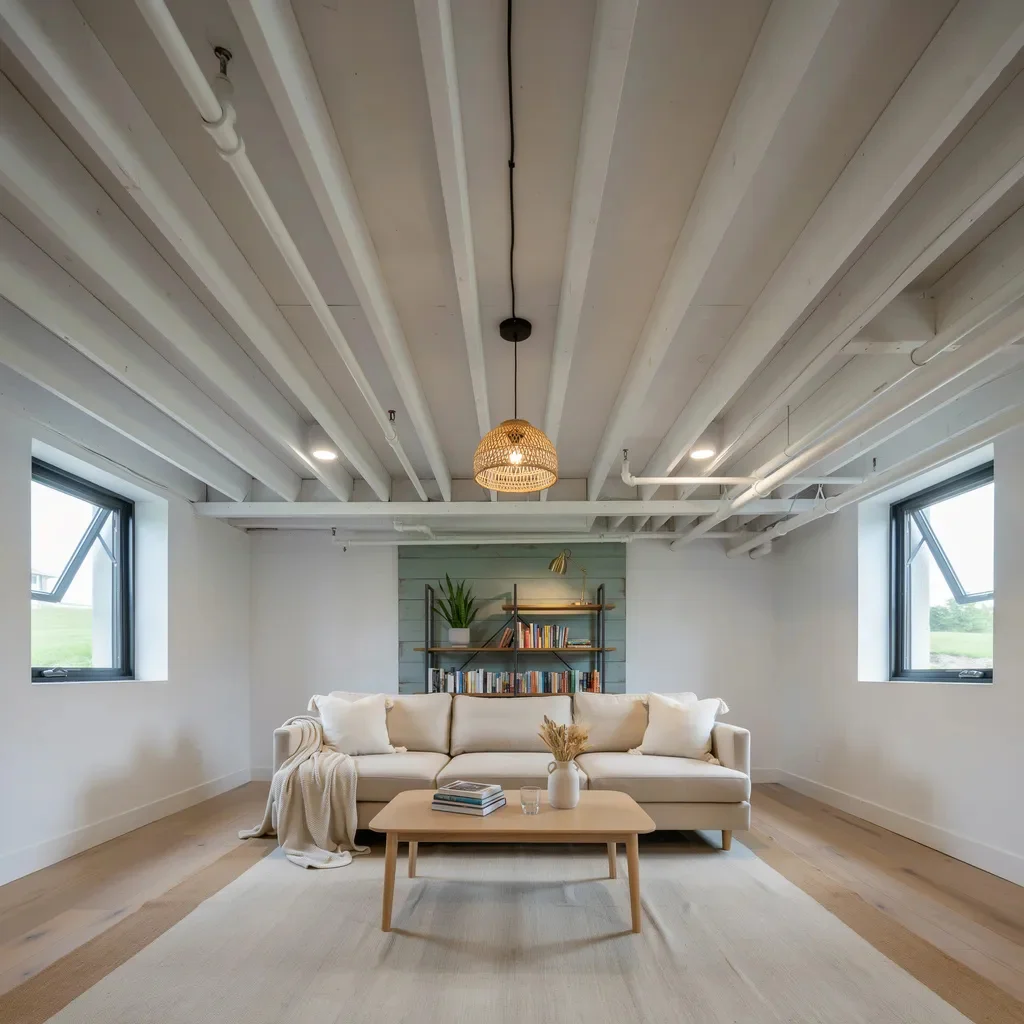 Try a White-Painted Open Joist Ceiling for a Bright Finish