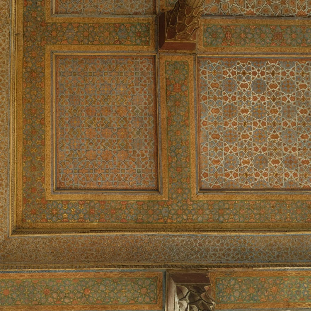 Wallpapered Ceiling — Bold Pattern Without the Structural Work