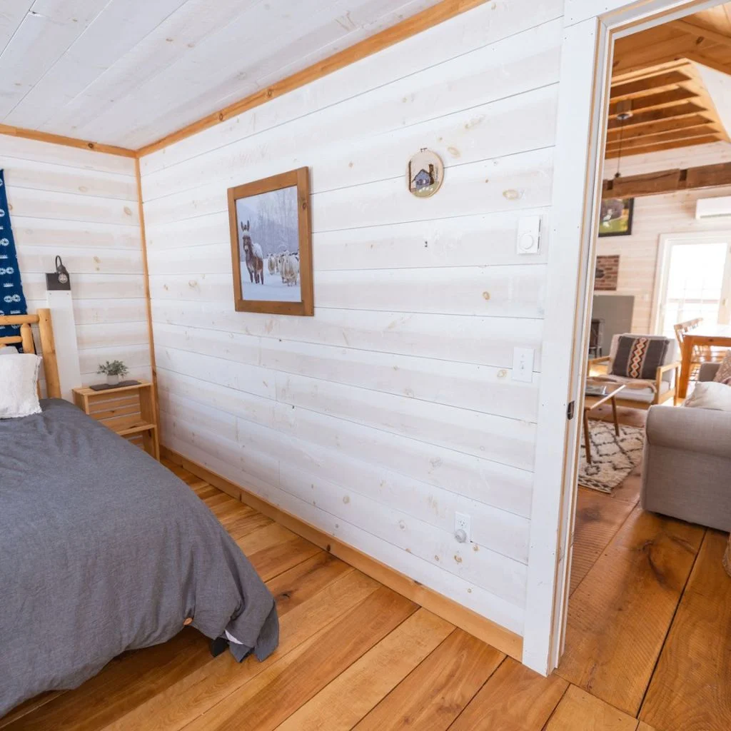 Whitewashed Plank Wall