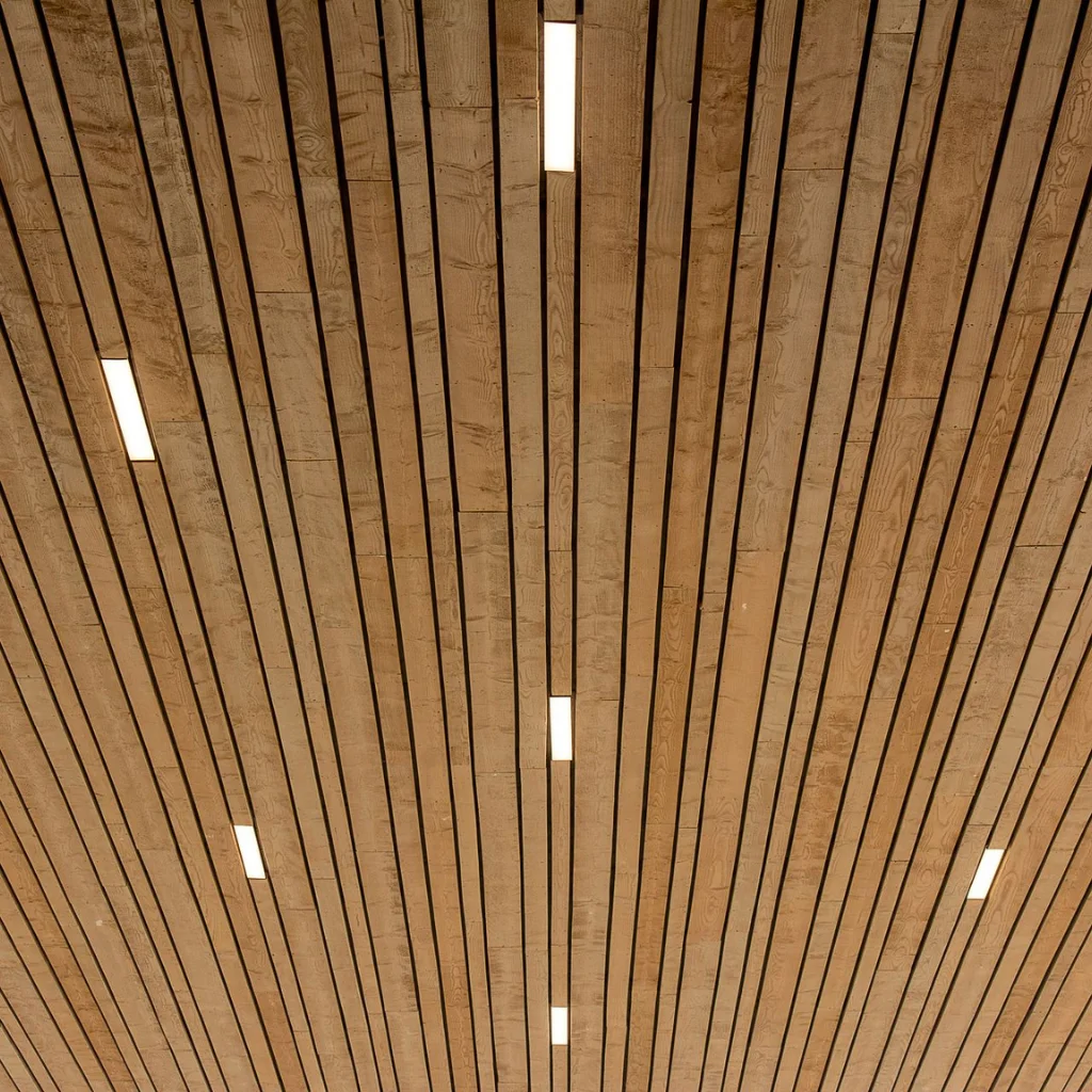 Wood Slat Ceiling for Warmth and Texture