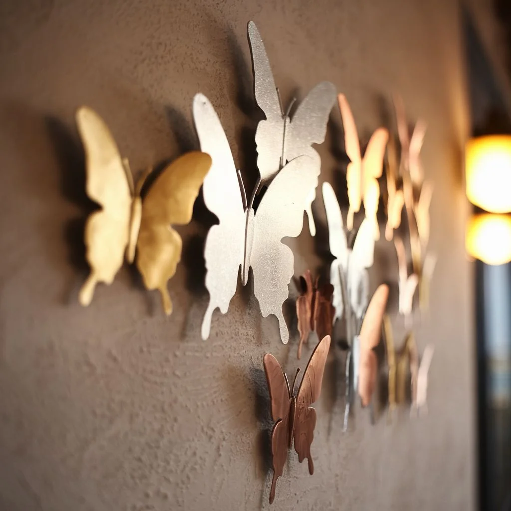 Mixed Metal Butterfly Wall Decor Finishes for Depth and Dimension