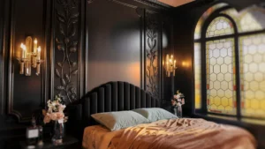 Moody Elegance Black Nouveau Bedroom Inspiration For Bold Home