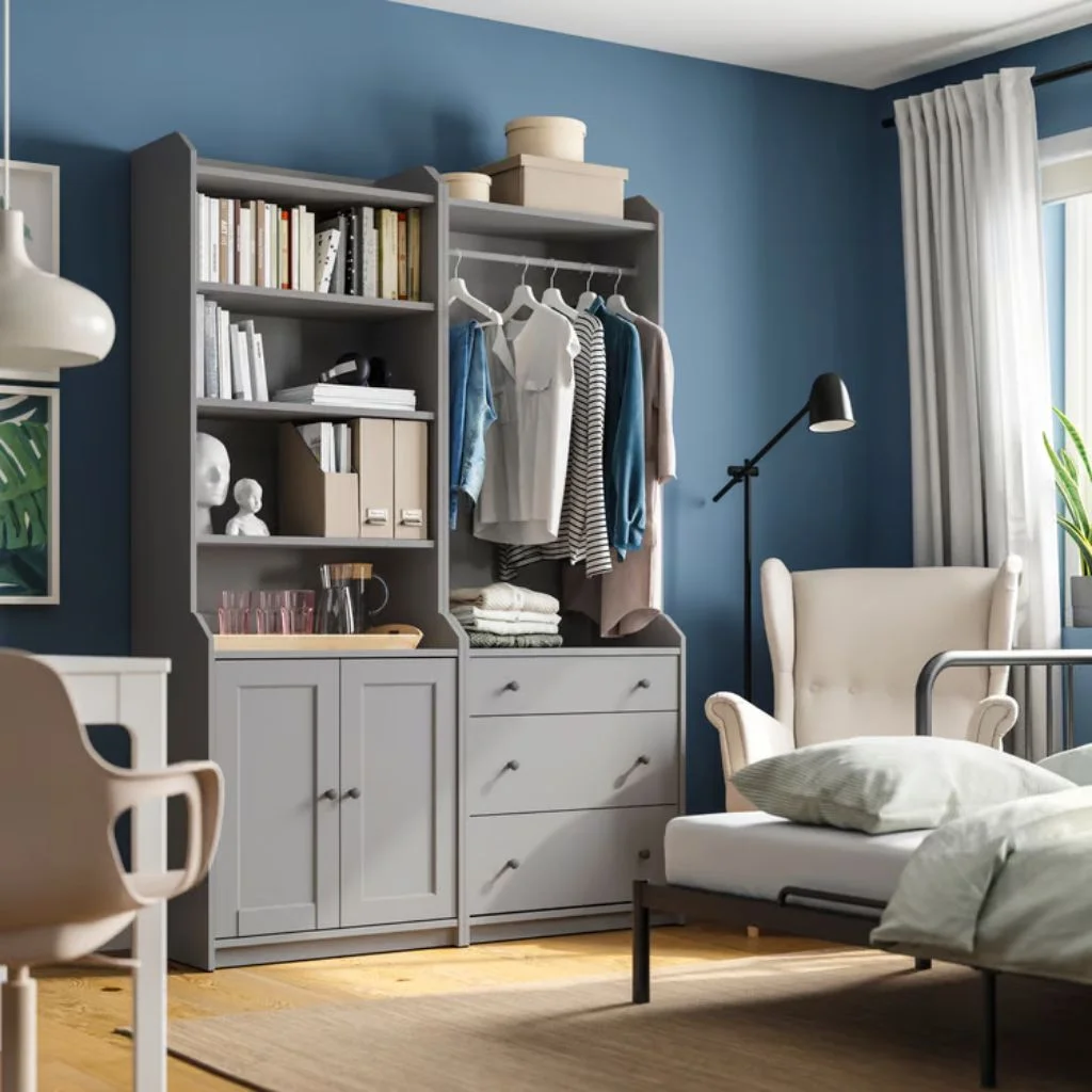 Bedroom Storage Built Around A Wardrobe And Chest