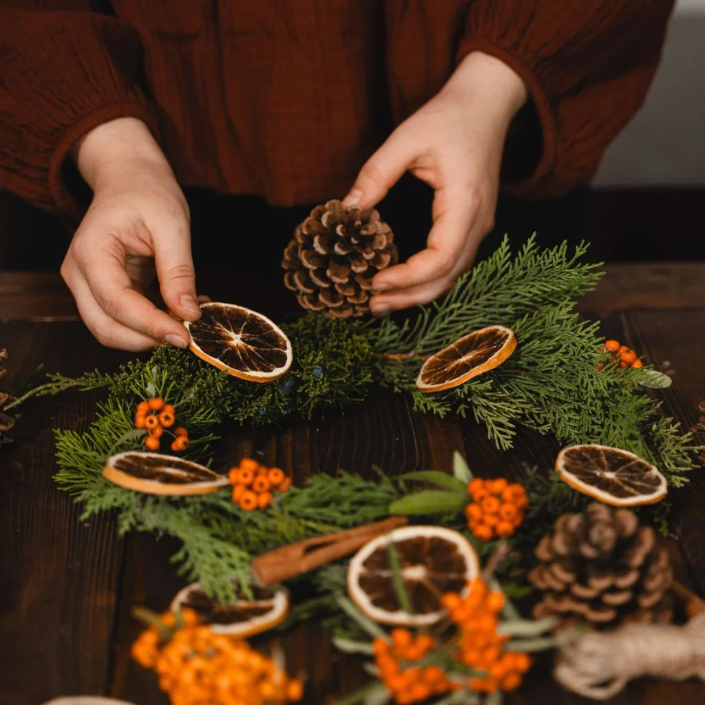 dried wheat wreath