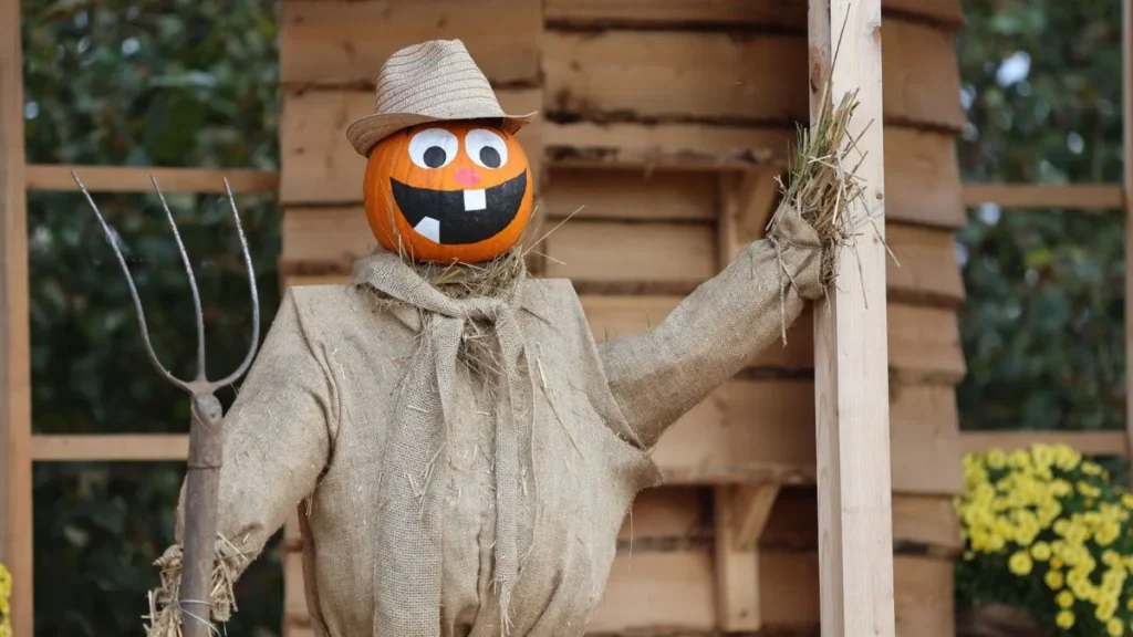 Cottage Garden Scarecrows With a Vintage Thrift Store Soul