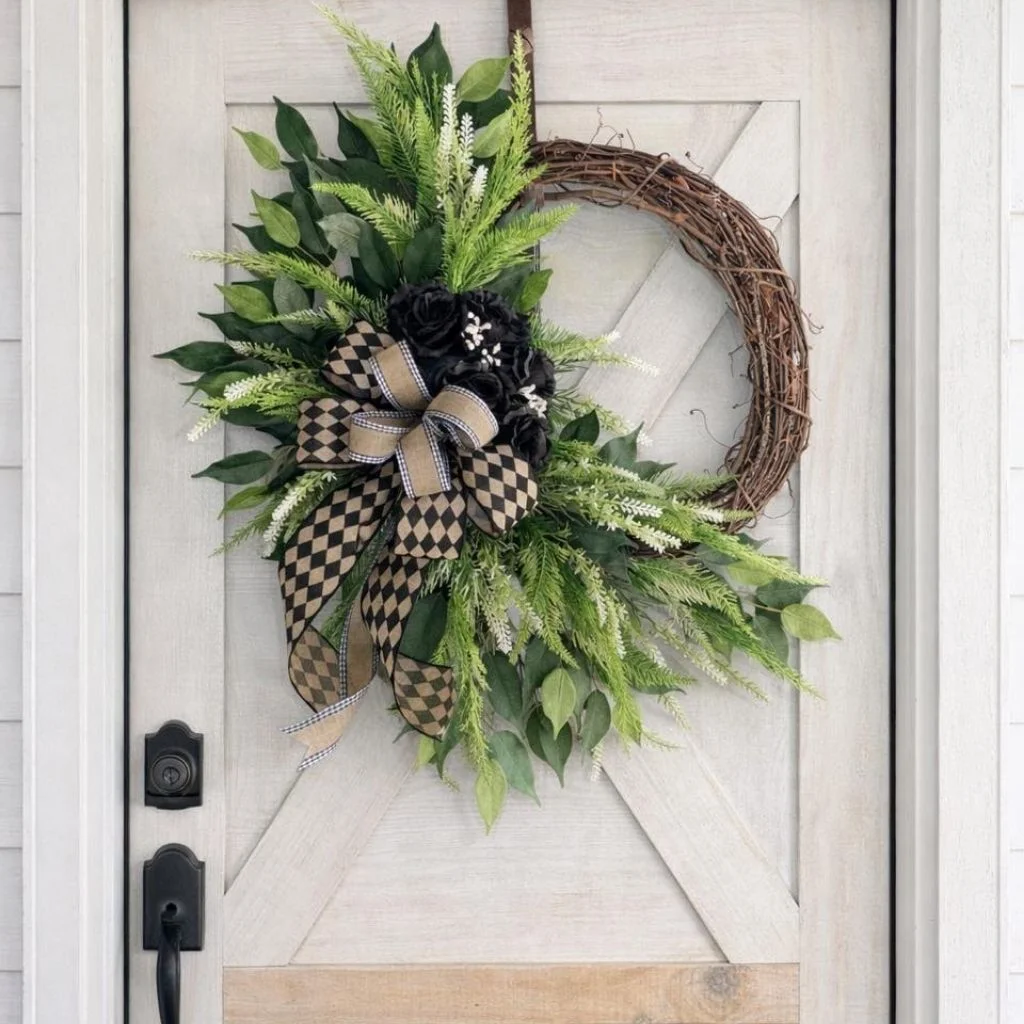 Farmhouse Wreaths Built Around Wheat and Grain