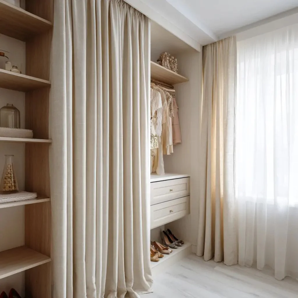 Linen Curtains Soften a Bedroom Instantly