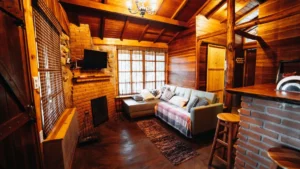Little Cabin Living Room Ideas for a Warm Woodland Retreat