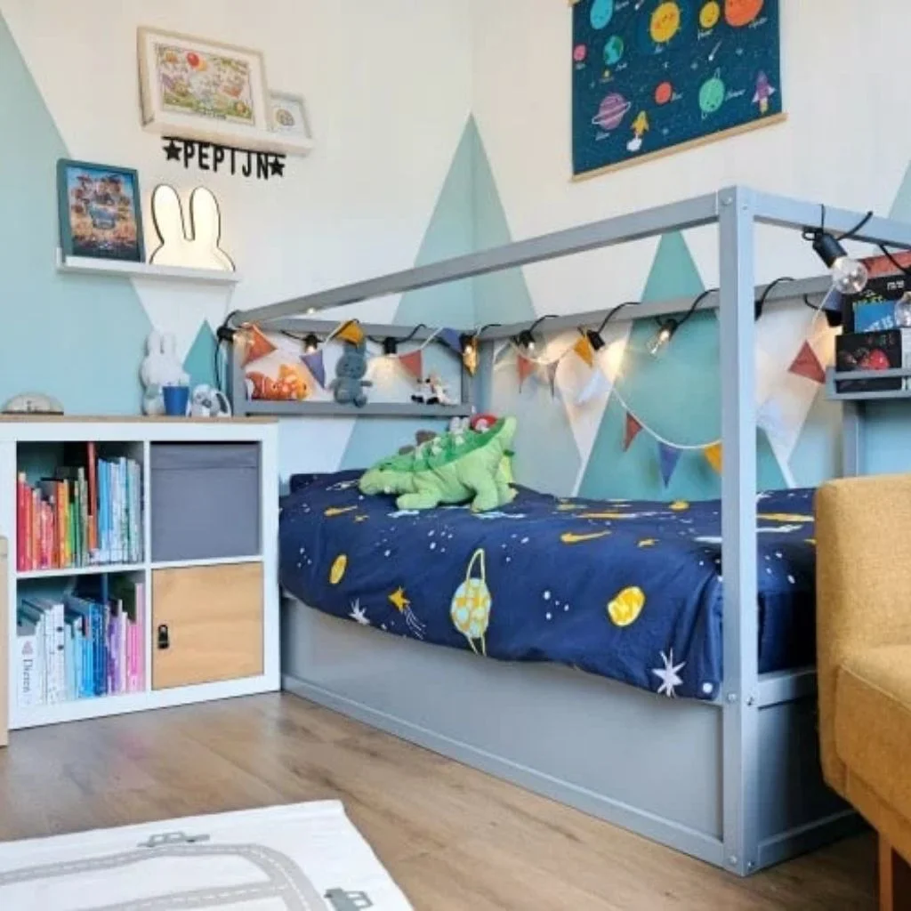 Painted Kura Frames Match Any Bedroom Colour Scheme