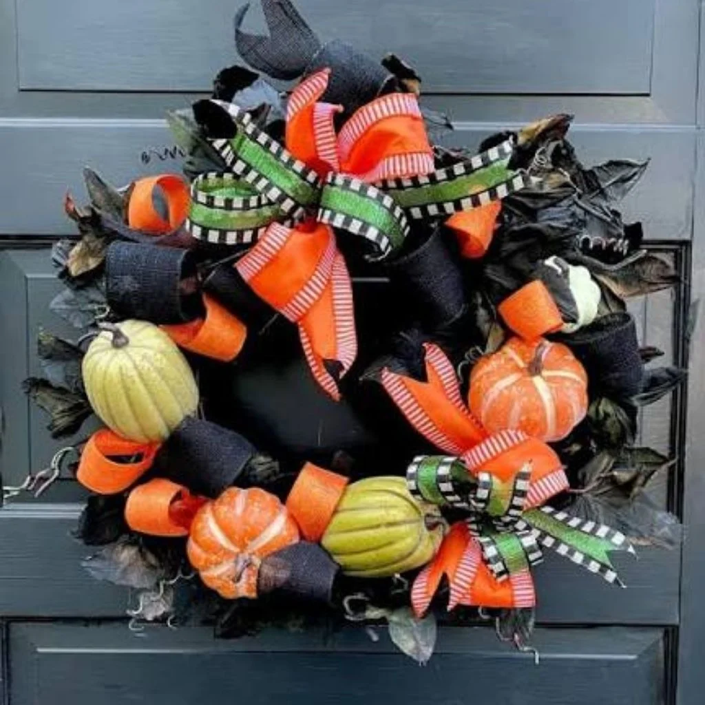 Pumpkin Wreaths for a Playful Seasonal Statement