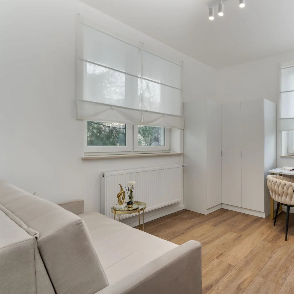 Roman Shades With Slim Side Panels Balance Function And Style