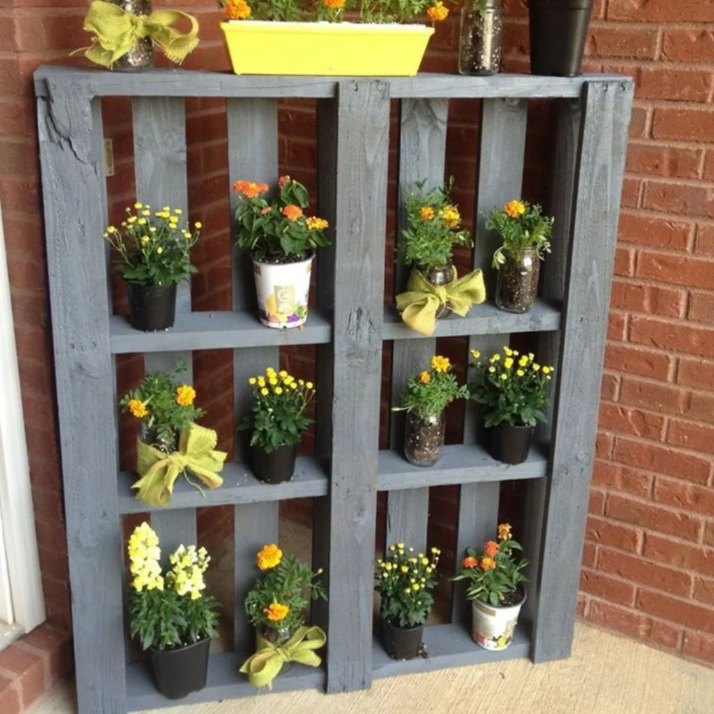 Weekend Garden Makeover Starts With Three Stacked Pallets