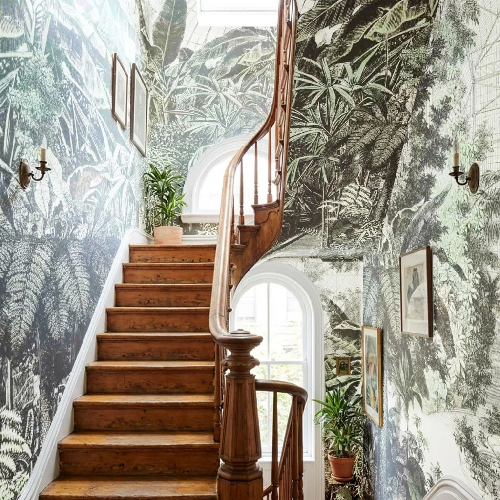 When Wallpaper Becomes the Focal Point of the Staircase