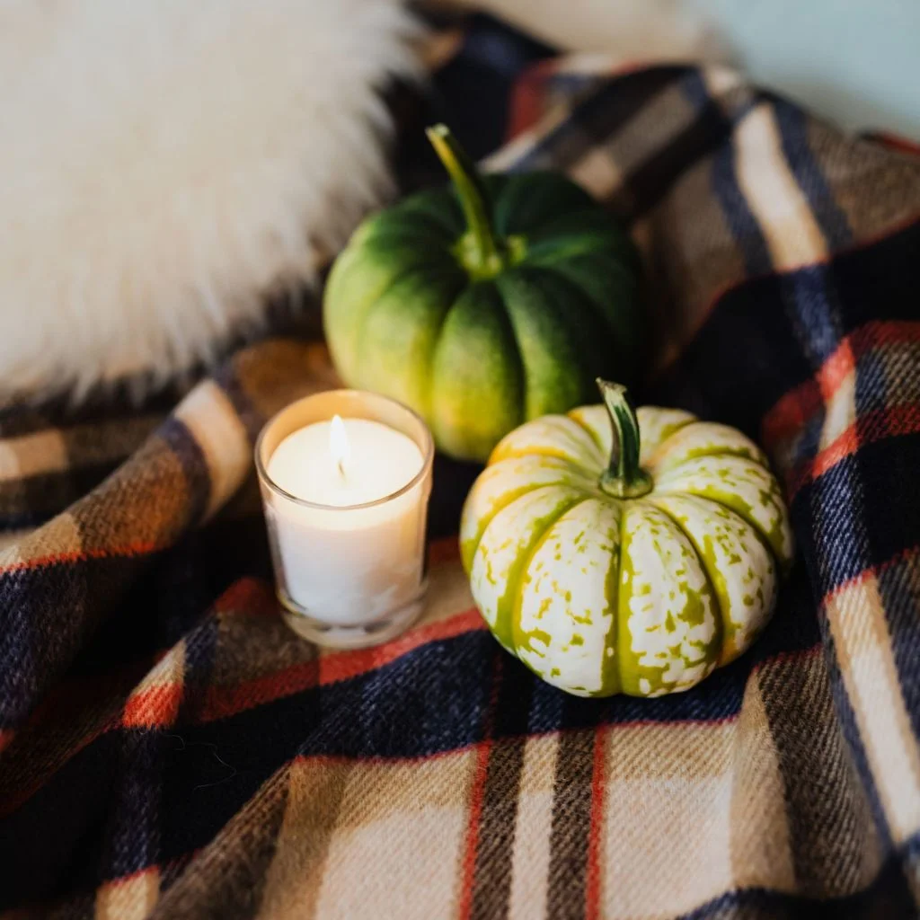 plaid fabric table runner
