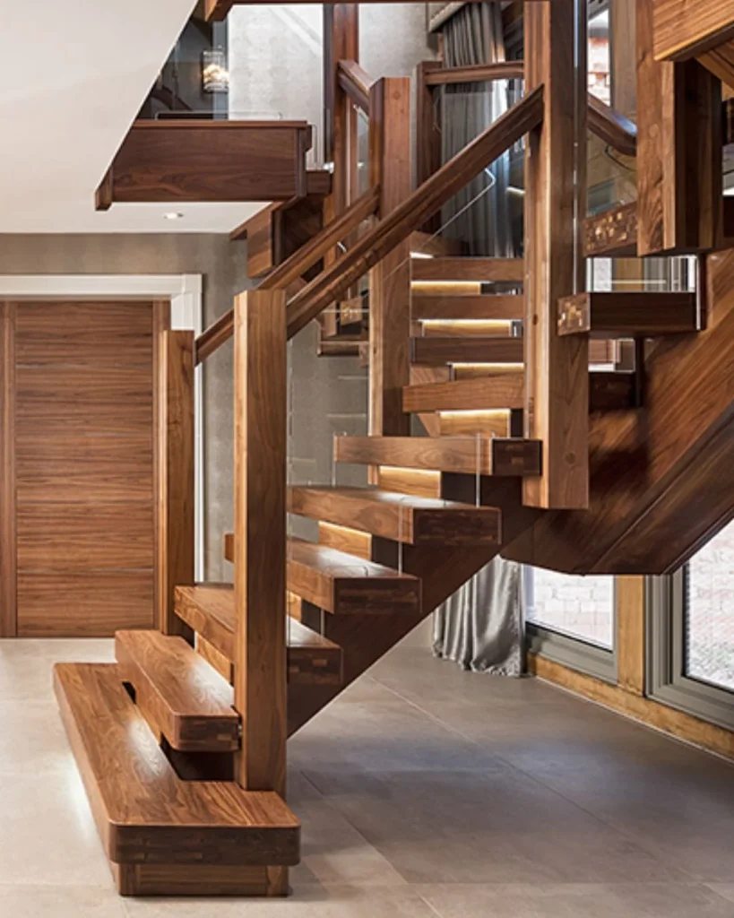 Mid Century Homes Blend Glass with Warm Wood Tones