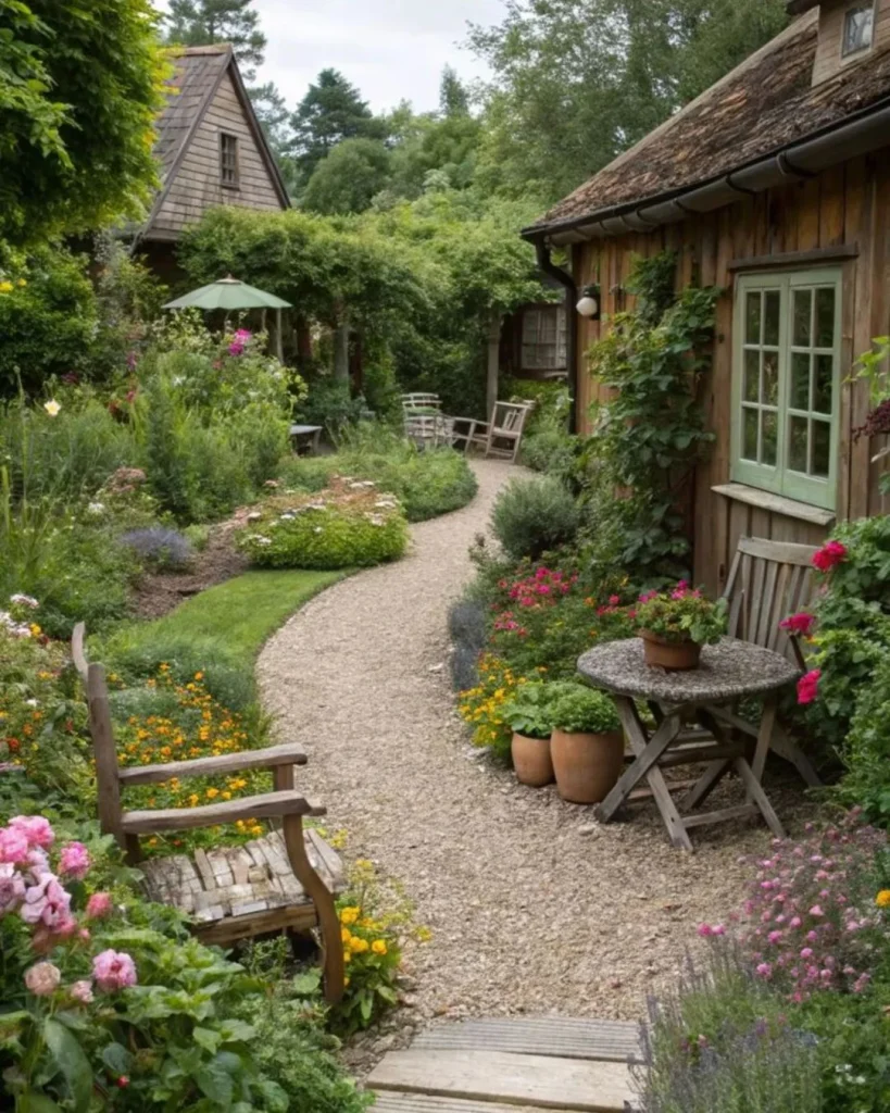 Pea Gravel Paths for a Soft Cottage Feel