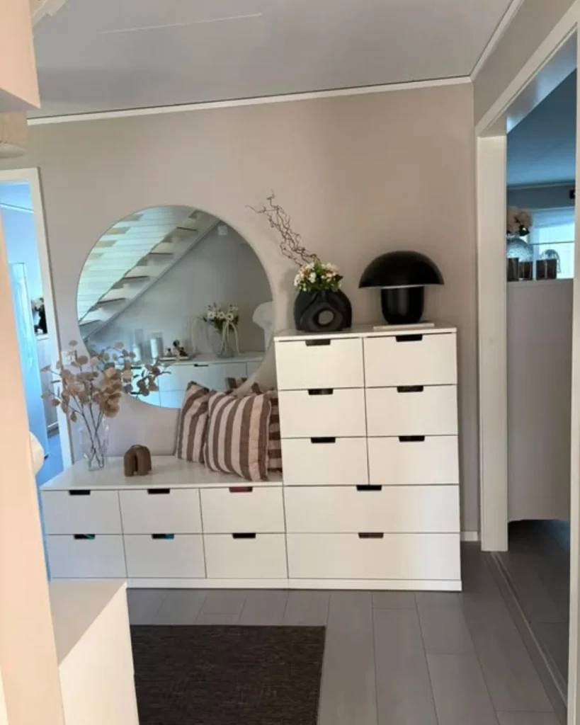 Wood Cladding Creates a Built In Wardrobe Feel