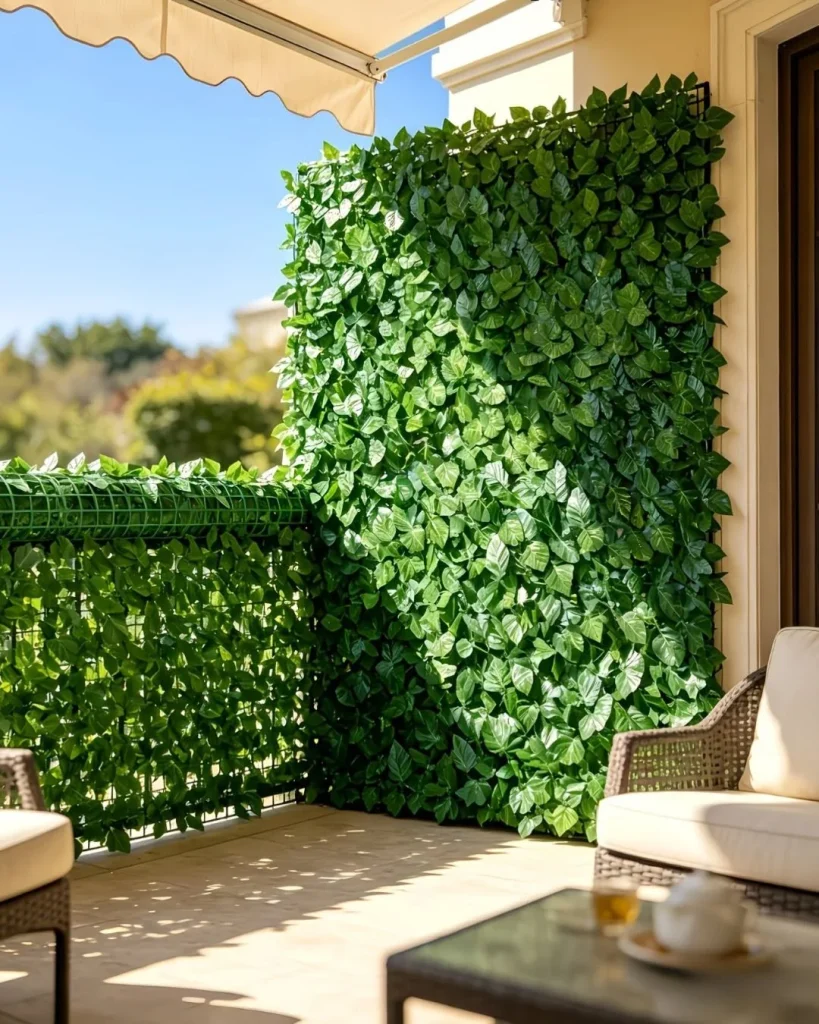 balcony privacy screen ivy