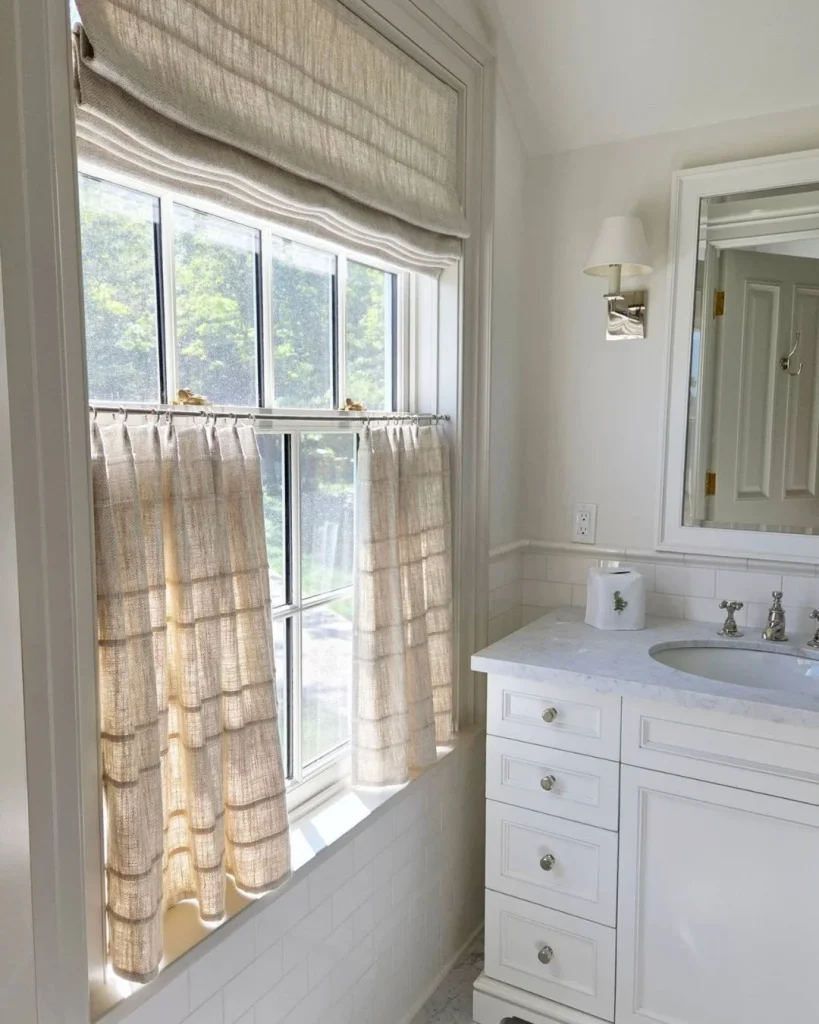 cafe curtains bathroom window privacy