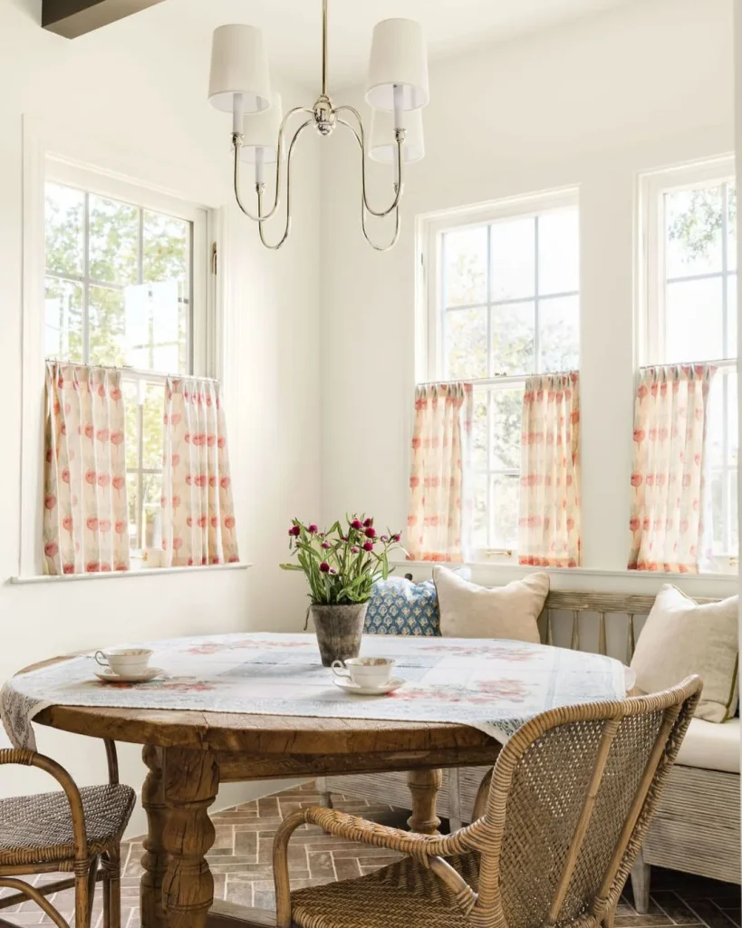 cafe curtains breakfast nook window
