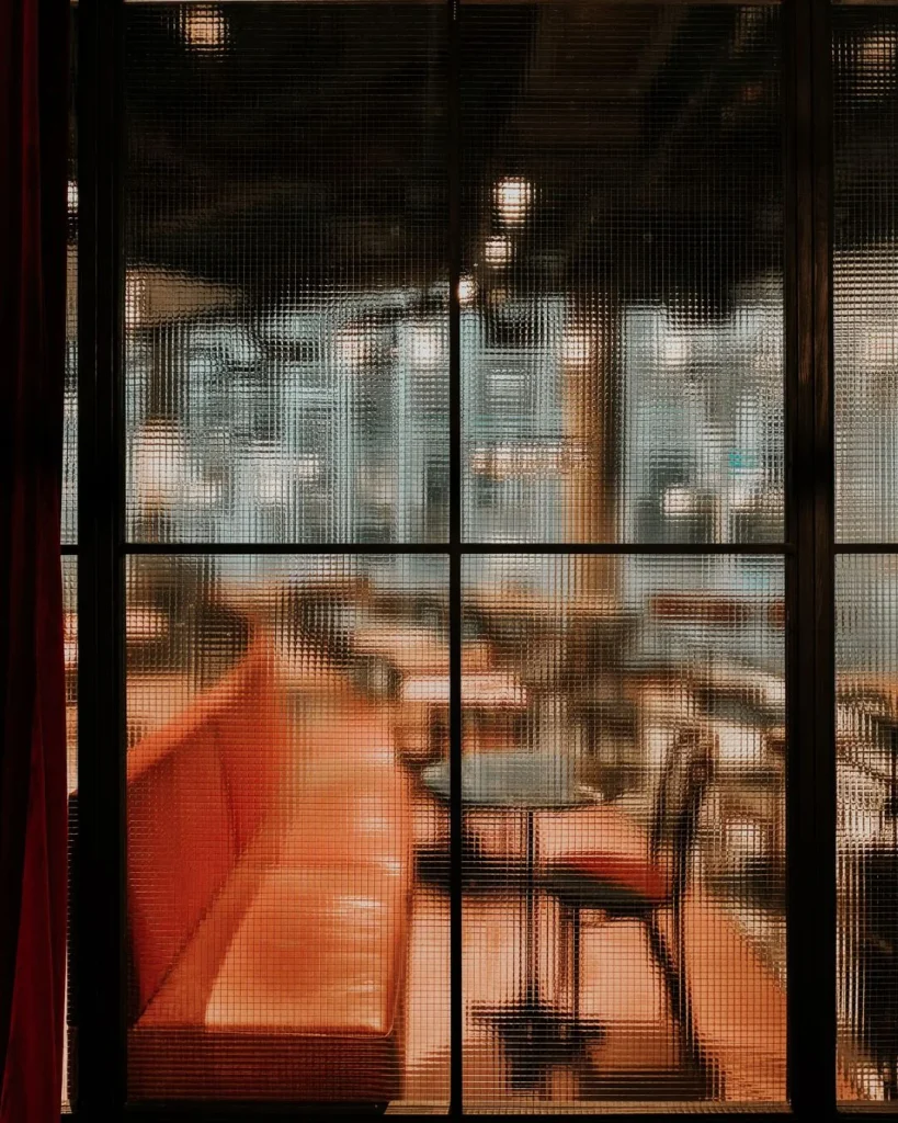 fluted glass window