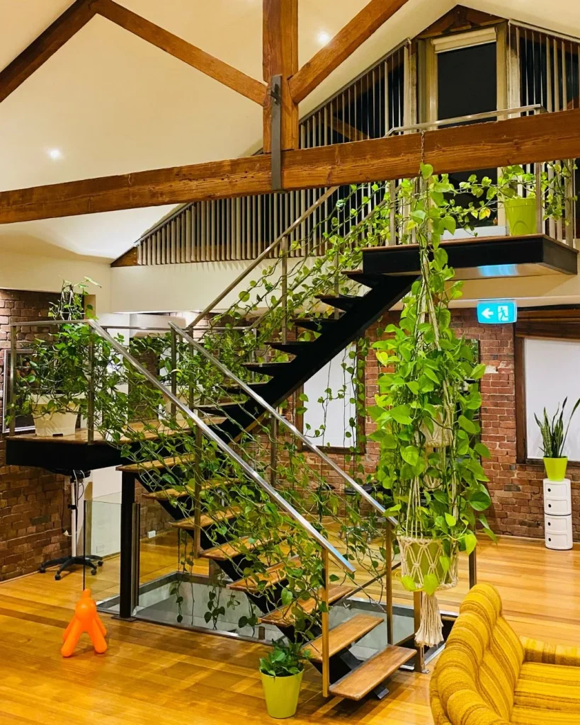 ivy staircase banister