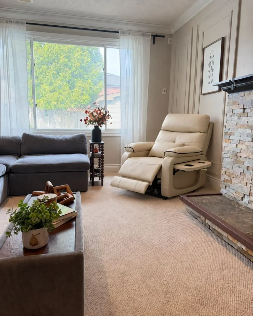 narrow living room sofa