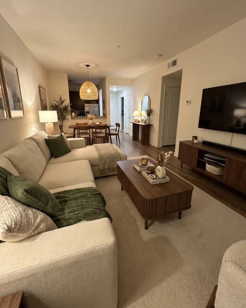open plan living room sofa divider