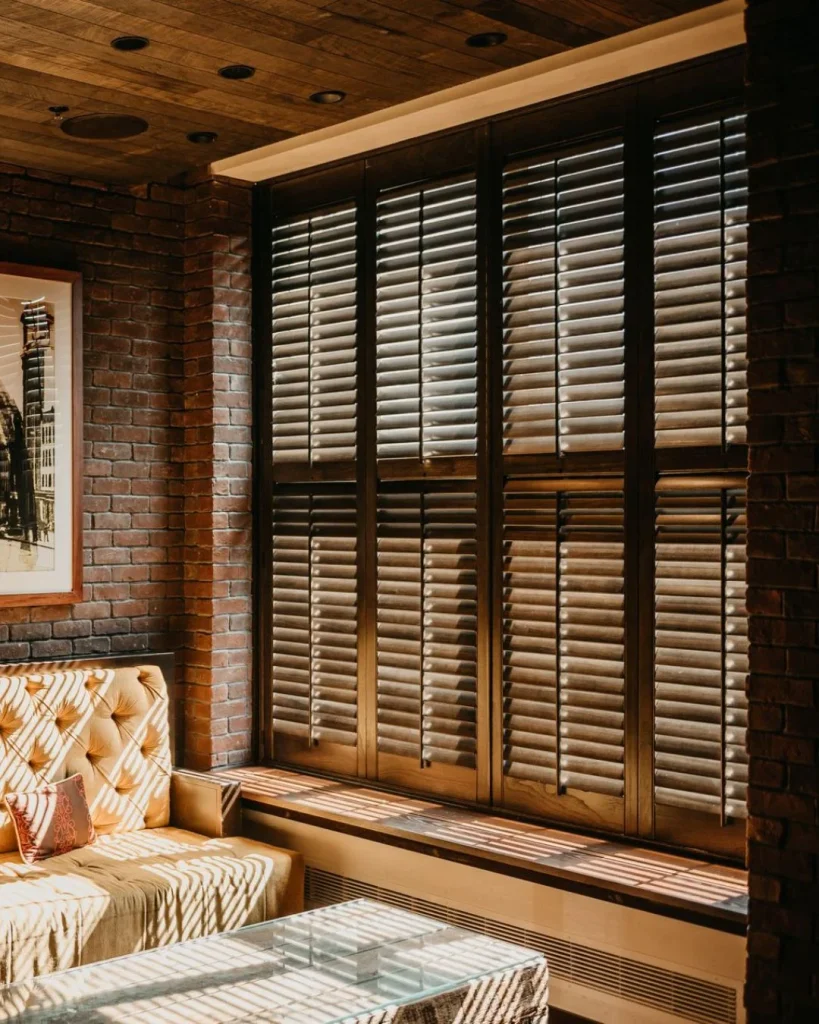 plantation shutters living room