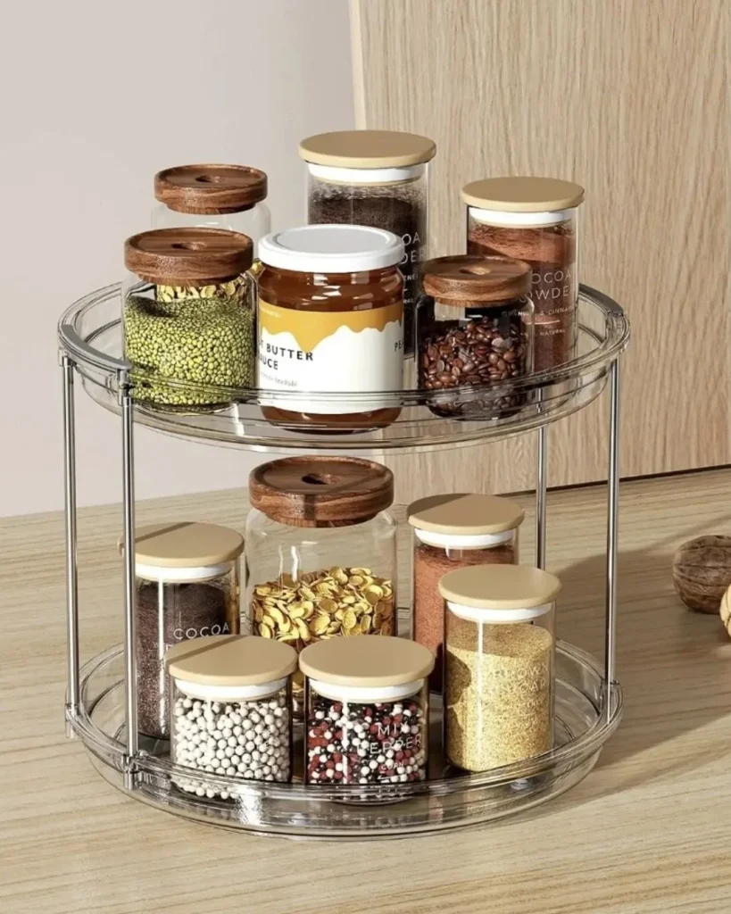turntable spice jars