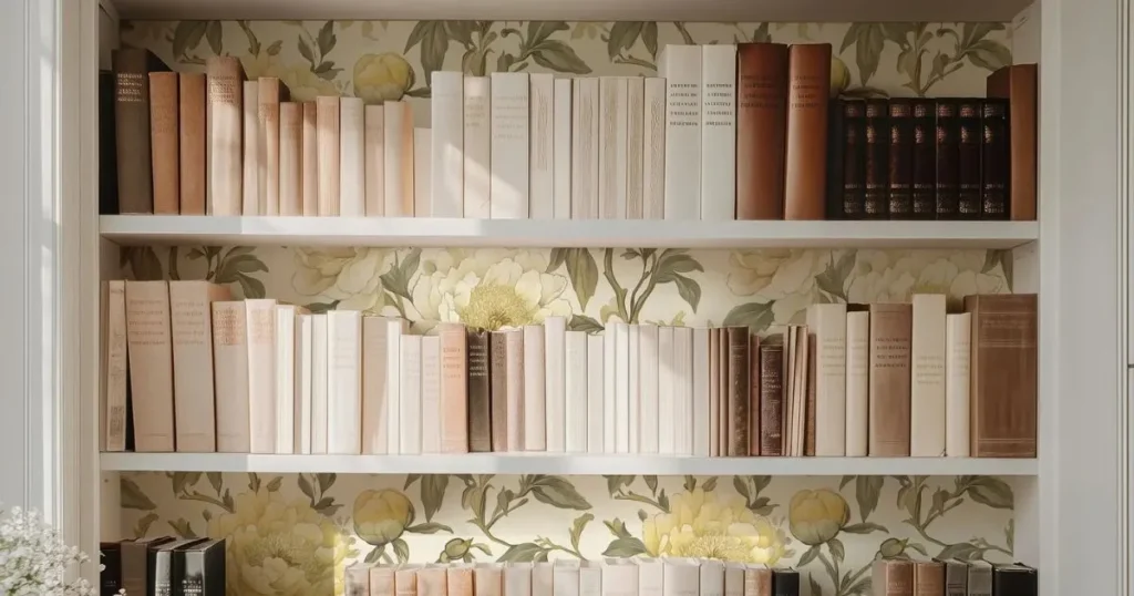Bookshelf Wallpaper Ideas for IKEA Billy and Other Budget Bookcases