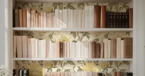 Bookshelf Wallpaper Ideas for IKEA Billy and Other Budget Bookcases