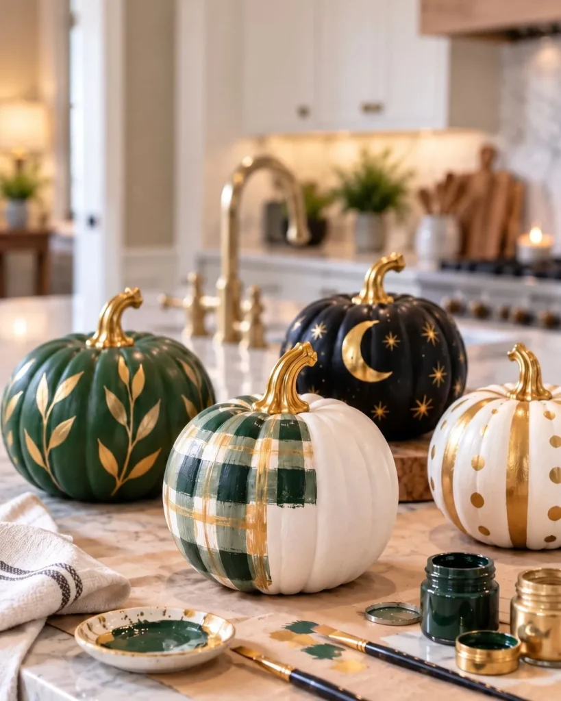 Gold Leaf Painted Pumpkin