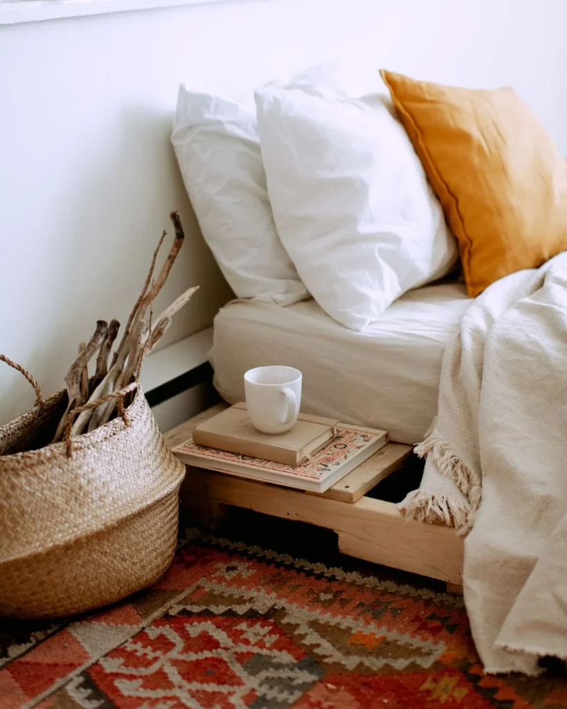 Pouf and Basket Layers for Floor Seating