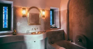 Southwestern Style Bathrooms Rich With Terracotta, Turquoise and Desert Texture