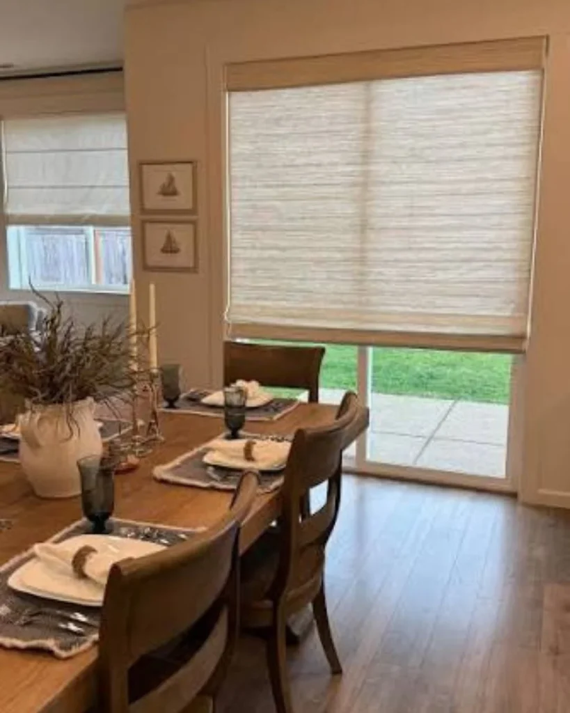 bamboo woven shades patio sliding door