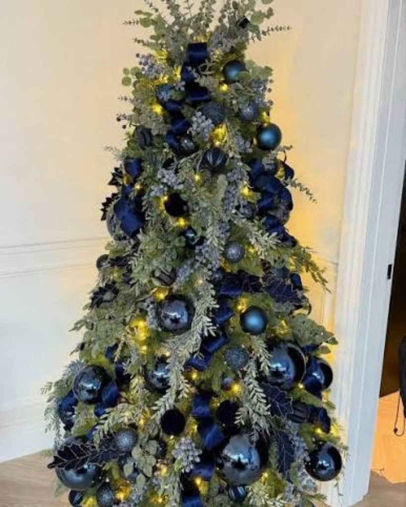 blue christmas tree ornaments