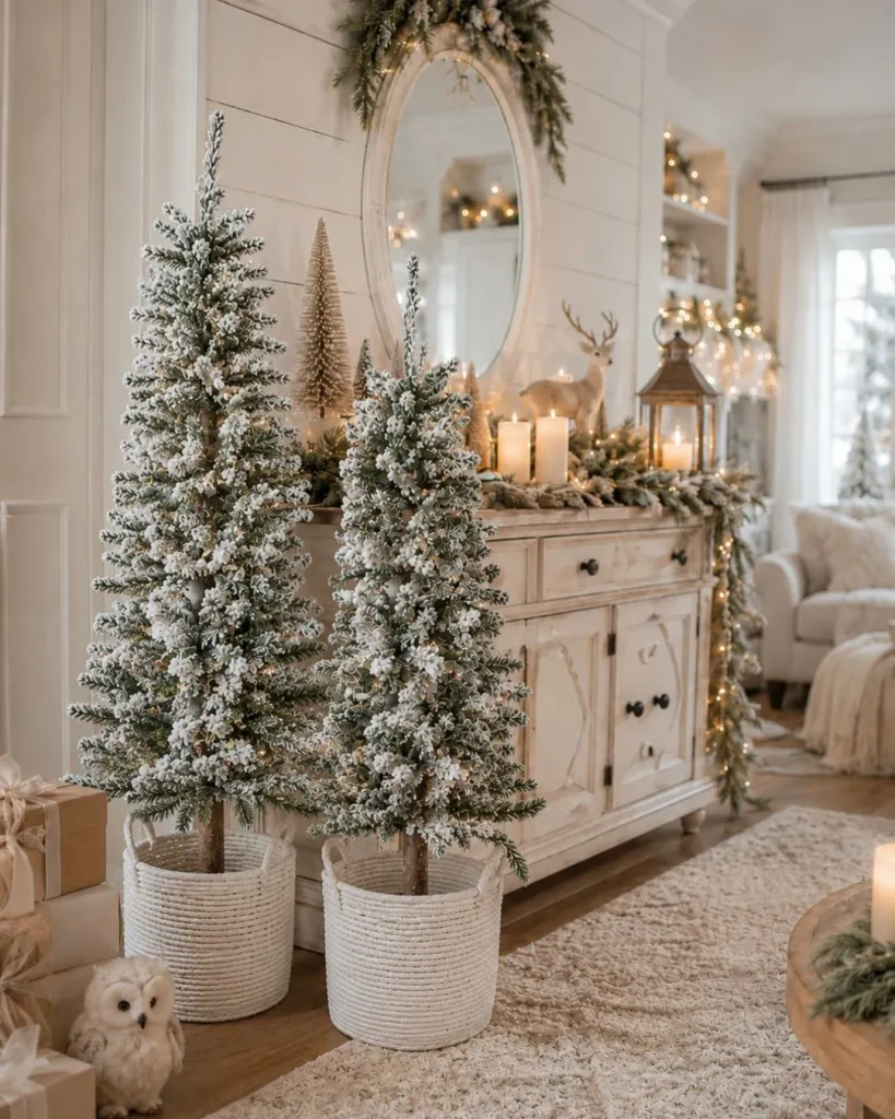 christmas tree skirt basket living room