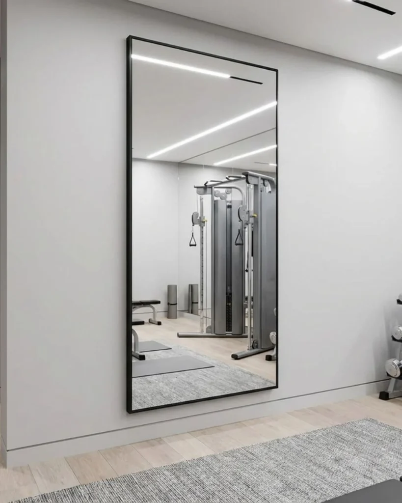gym mirror wall floor to ceiling