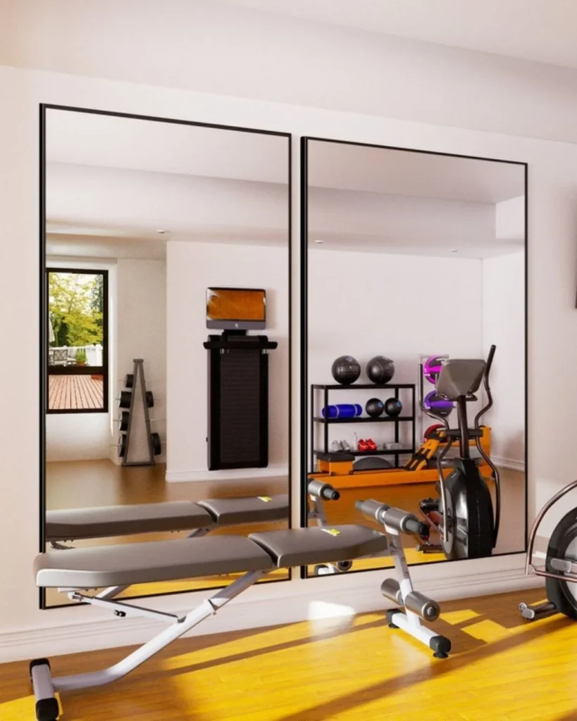 leaning floor mirror black frame