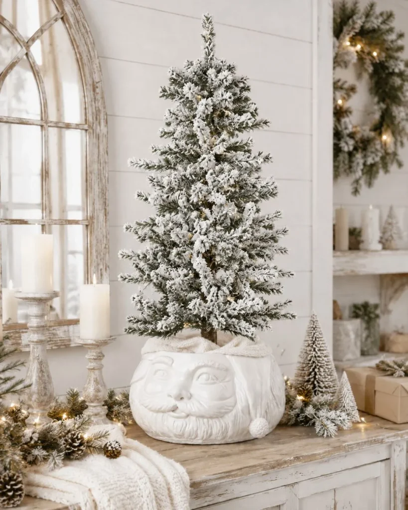 minimal christmas tree decorations white