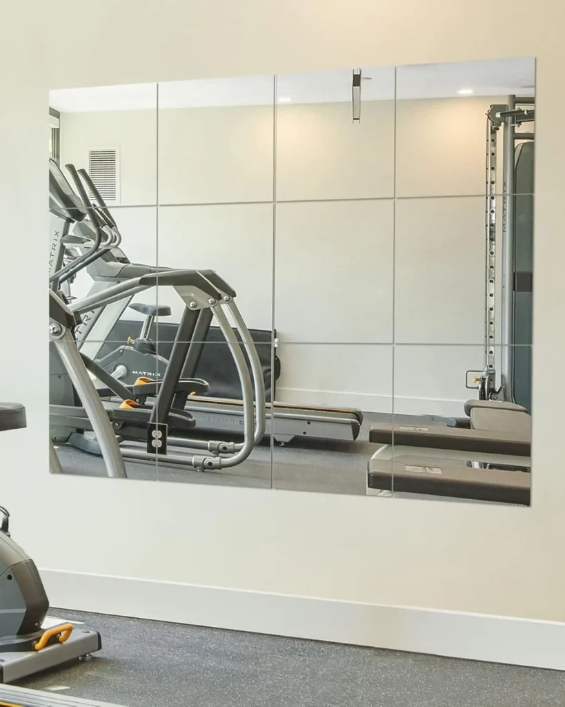 mirror wall tiles home gym