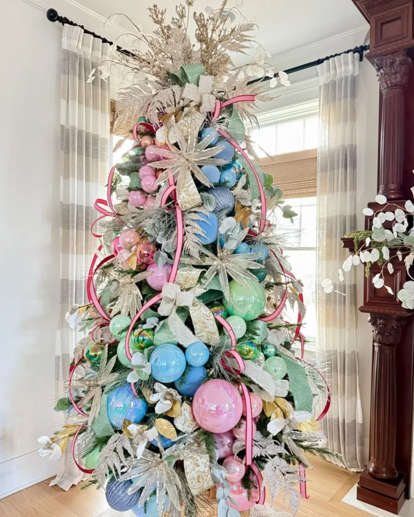 pastel christmas tree decorations