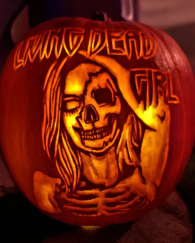pumpkin carved word halloween
