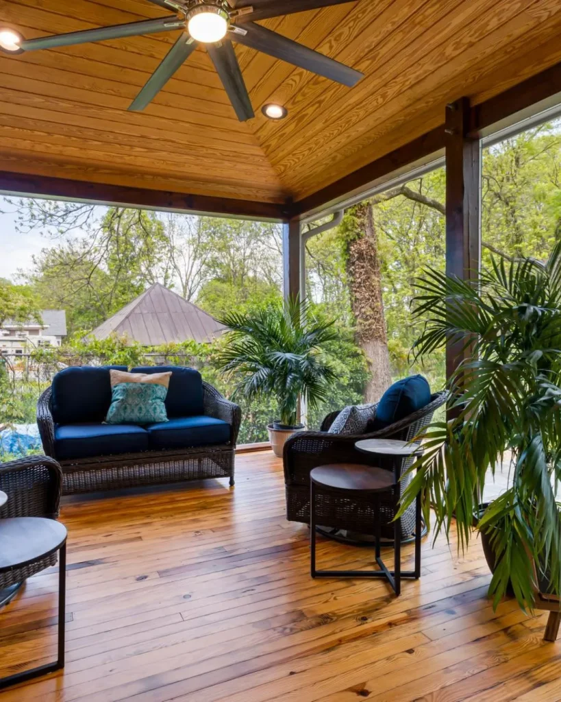 screened porch ceiling fan cross breeze